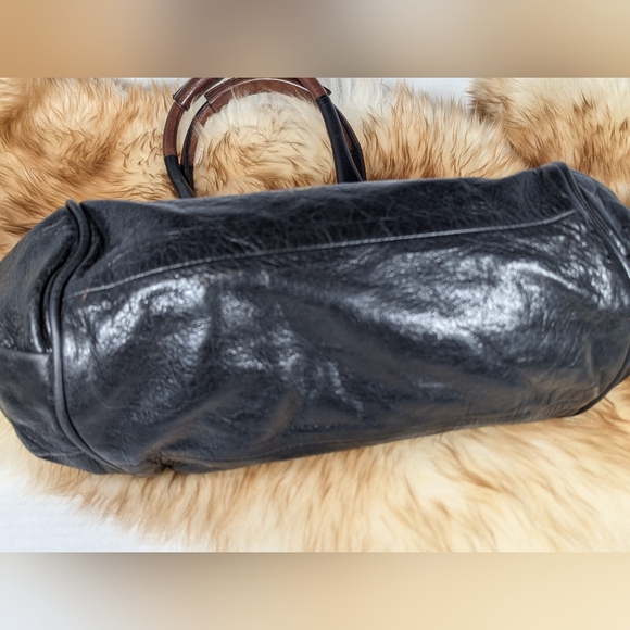 Chloe Ethel Geniue Leather Bag Large Shoulder Tote Black Gold Handbag - Picture 3 of 11